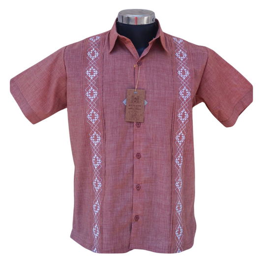 Guayabera Yucateca Rosa Manga Corta - Hetaren