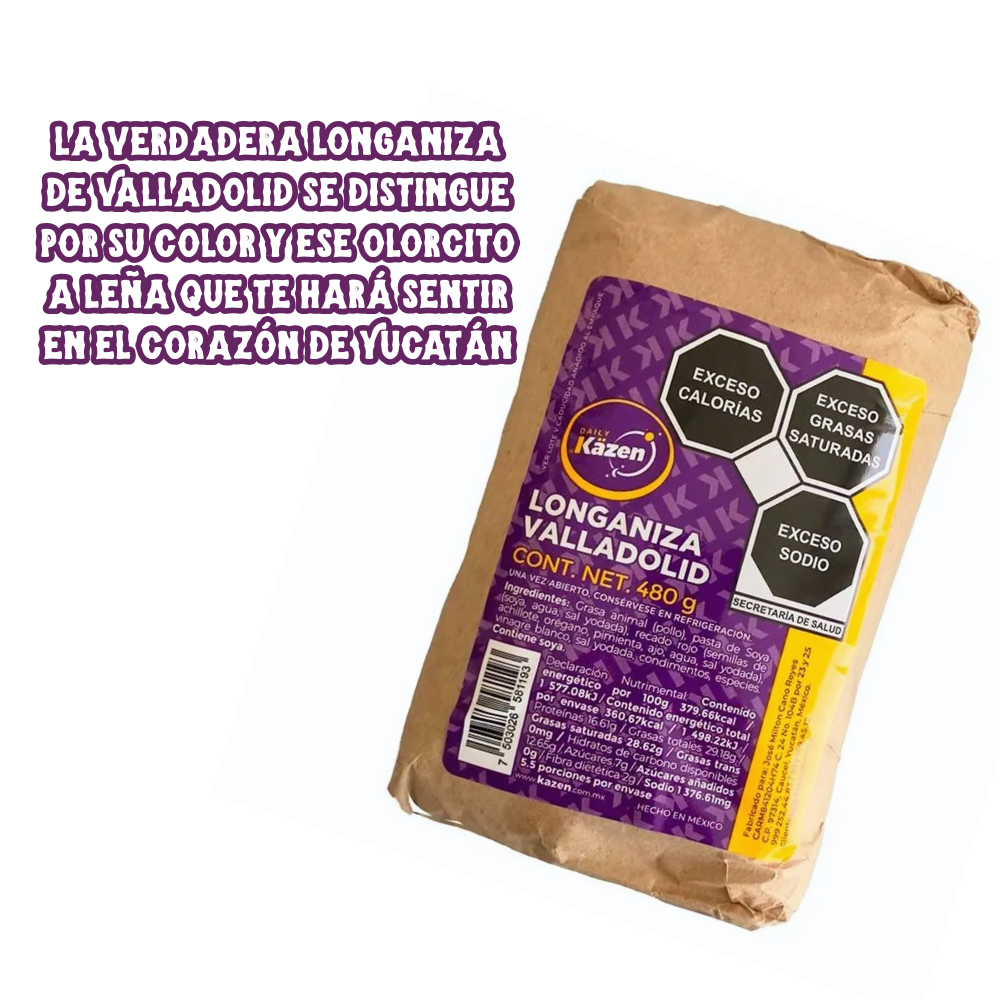 Auténtica Longaniza de Valladolid | Ahumada a las Brasas | Tradición Yucateca