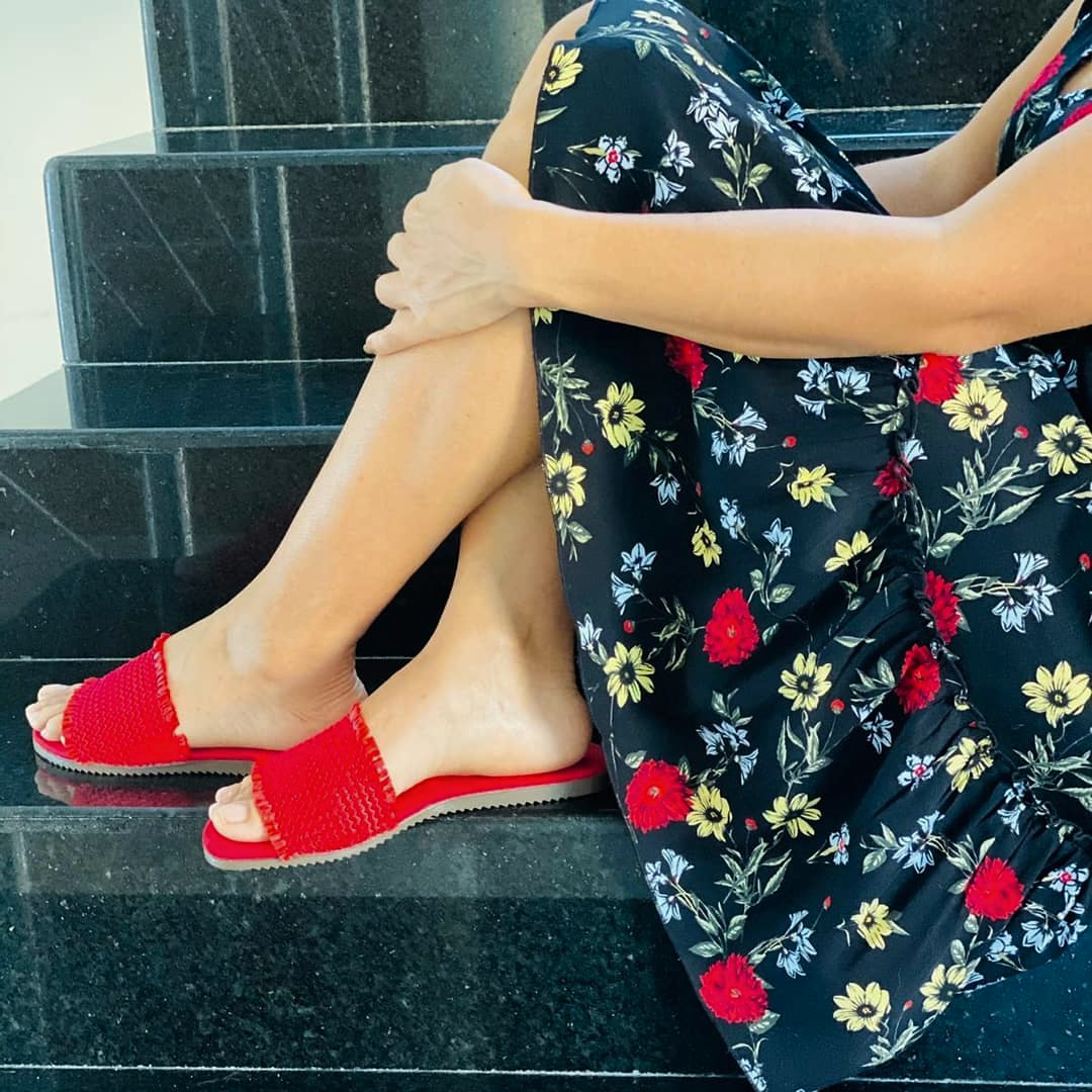 Sandalia de yute rojas | Maria Bella