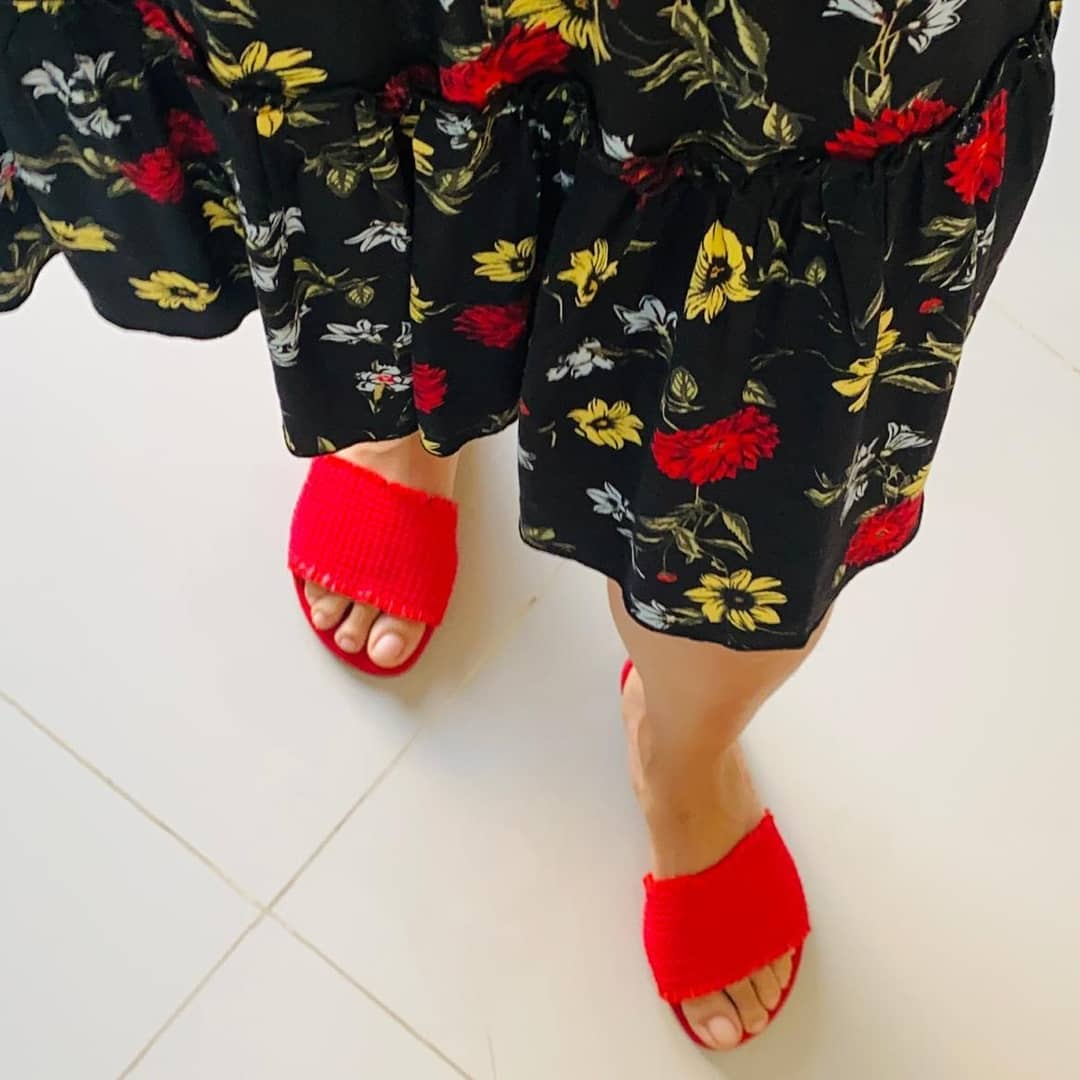 Sandalia de yute rojas | Maria Bella