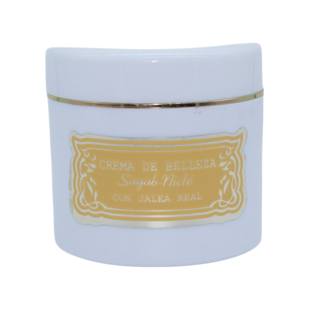 Tarro de crema humectante nocturna Sayab-Nicté con jalea real pura artesanal