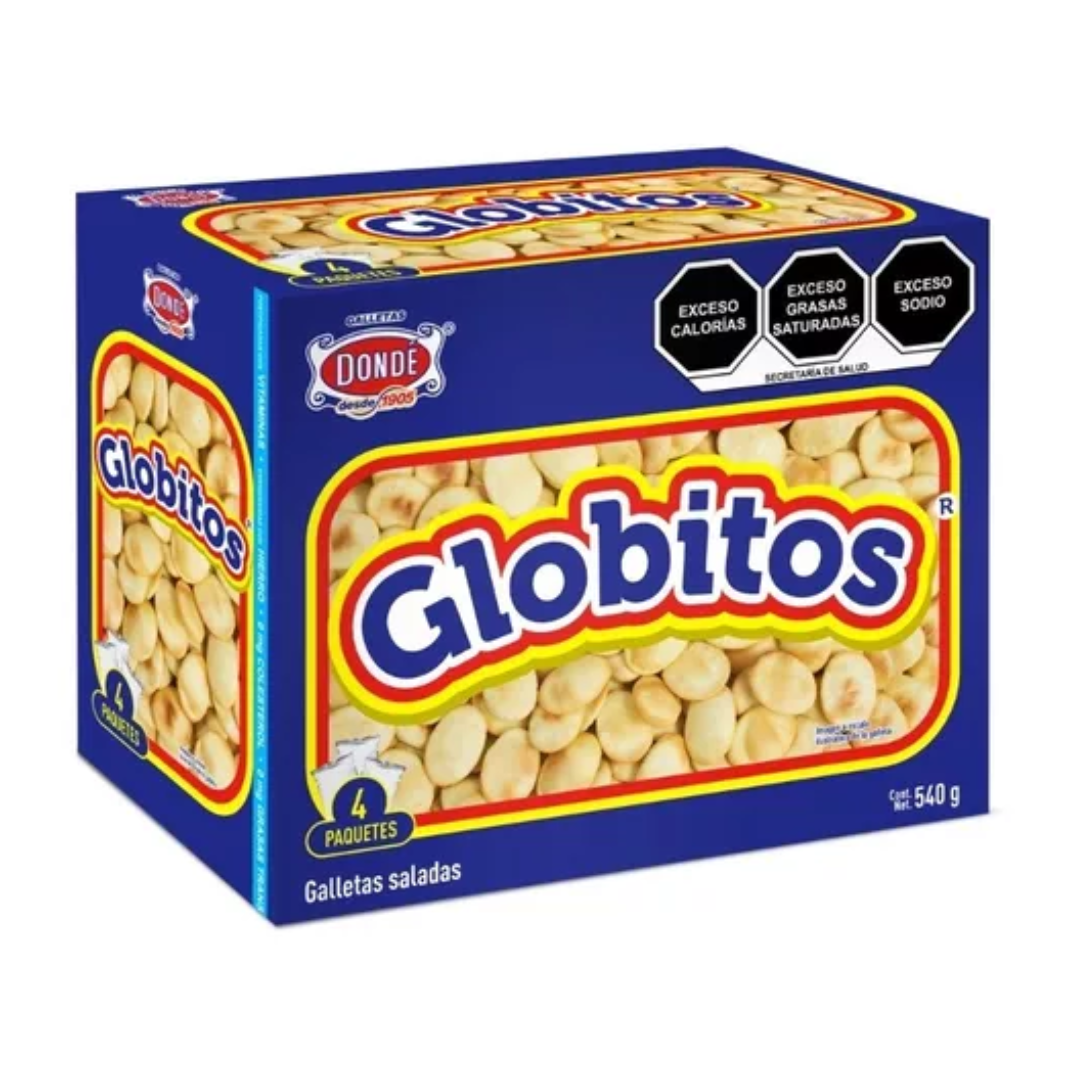 Bolsa de galletas Globitos Dondé tradicionales de Yucatán, ideales para acompañar café o sopas.