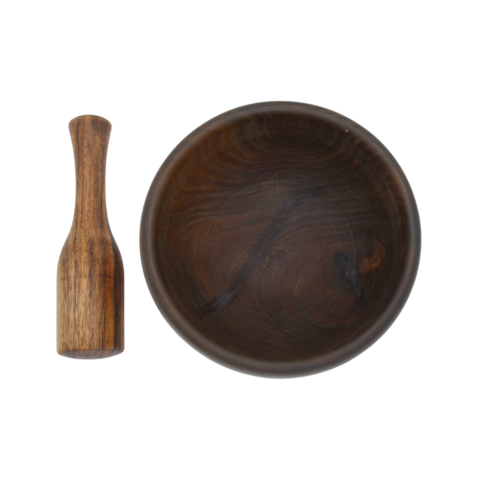 Mortero de Madera de Tzalam y Zapote - ¡El alma de tu cocina, né!