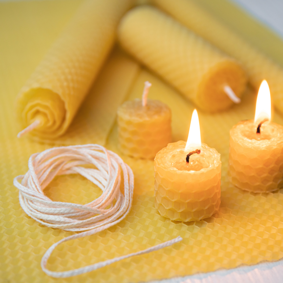 Set de 3 Velas de Cera Virgen de Abeja ( 18x5 cm) - Real Yucatán